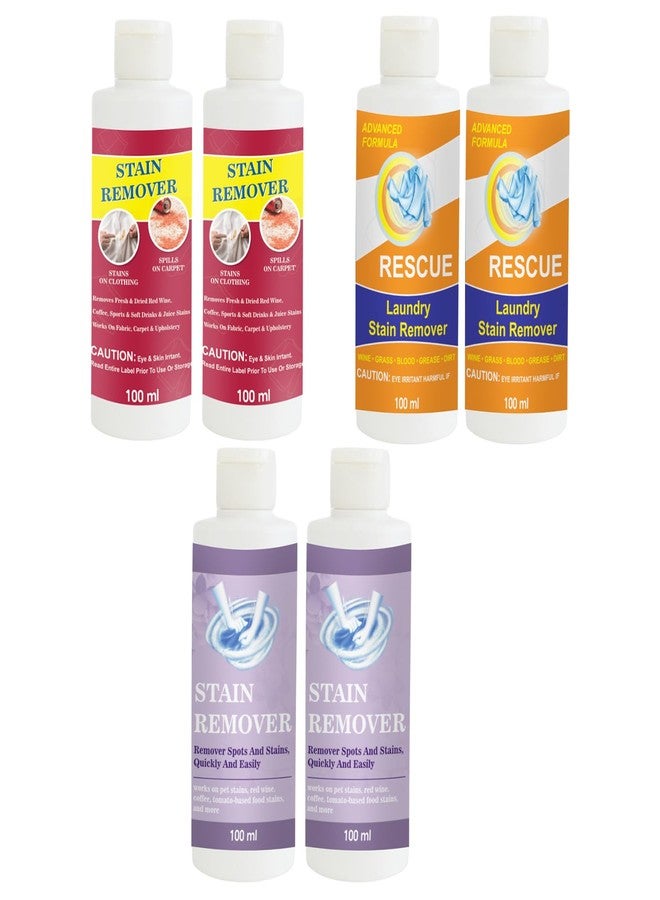 مجموعة مزيل البقع من توفوس: أحمر (عبوتان)، برتقالي (عبوتان)، بنفسجي، ومزيل بقع بنفسجي | محلول تنظيف متعدد الأسطح للملابس والأقمشة والمفروشات (100 غرام لكل عبوة) - Image 1